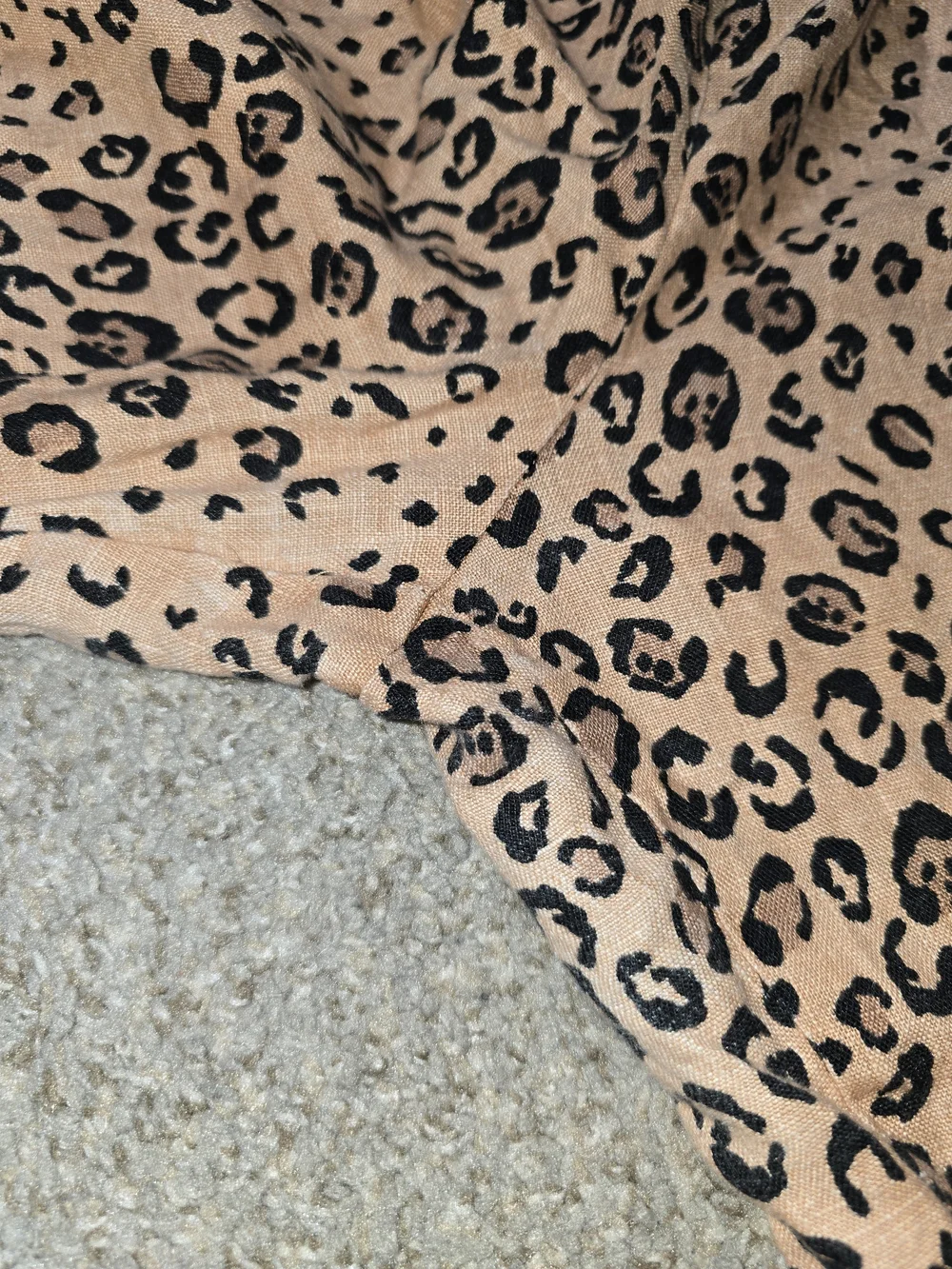 Reformation 100% Linen Leopard Print Cropped Pants Size 0